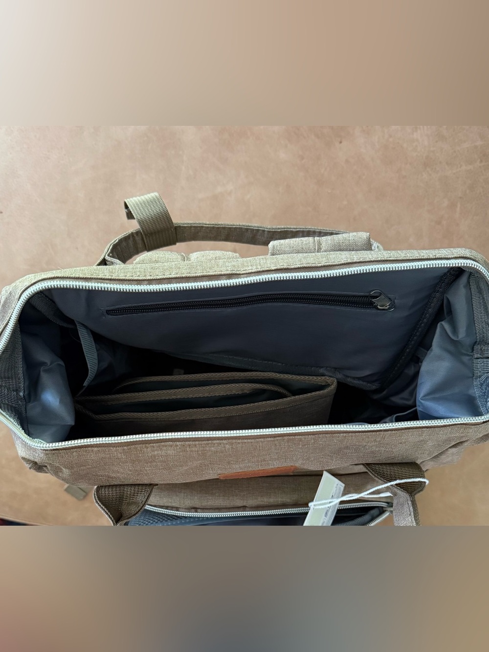 KeaBabies Baby Diaper Bag Backpack Waterproof With Changing Pad Coffee Brown NWT - Picture 4 of 8
